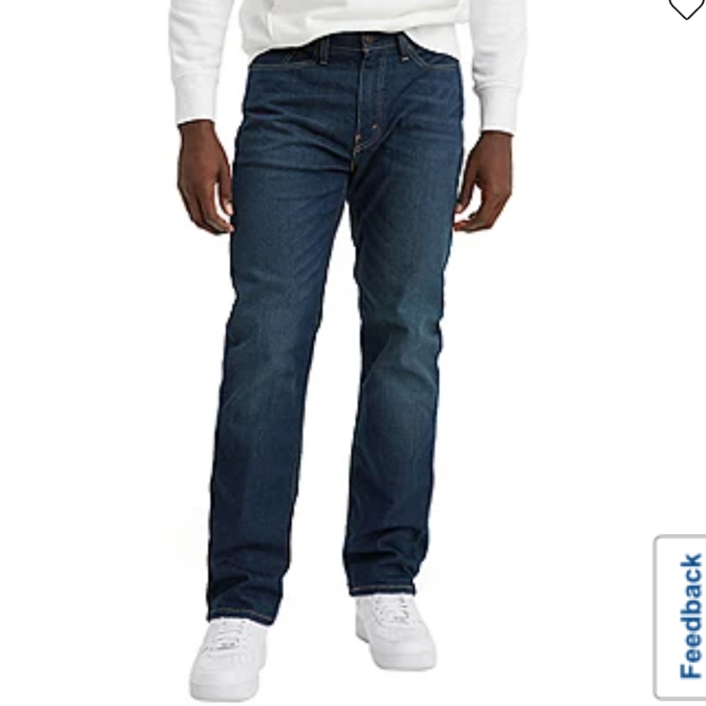 Levi's Men's Slim Jeans in Dark Blue Denim